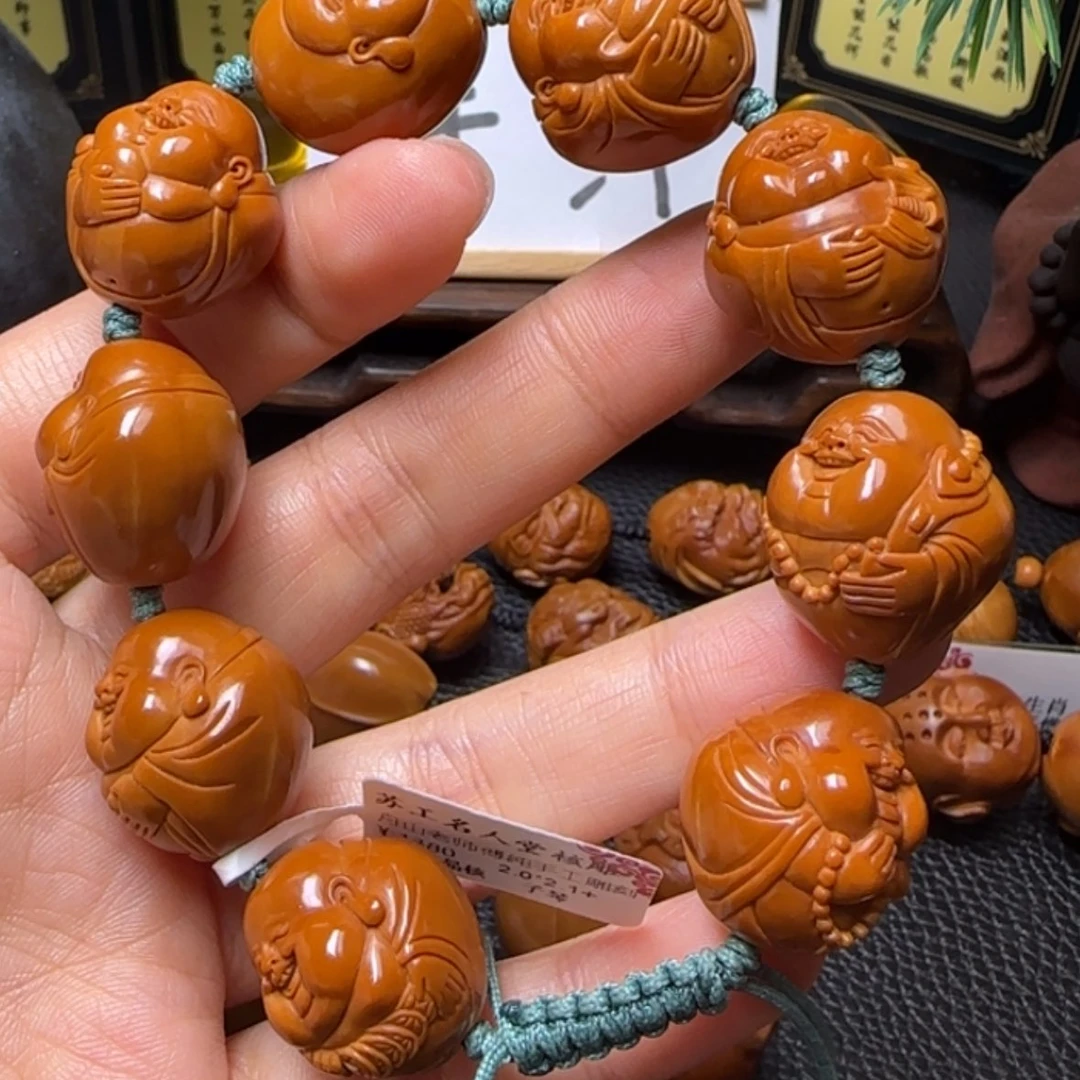 【闪购商品】橄榄核吊坠海派笑佛