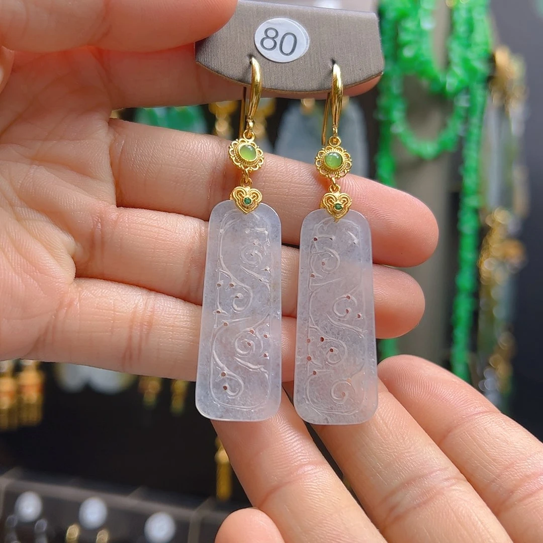 未镶嵌翡翠耳饰翡翠