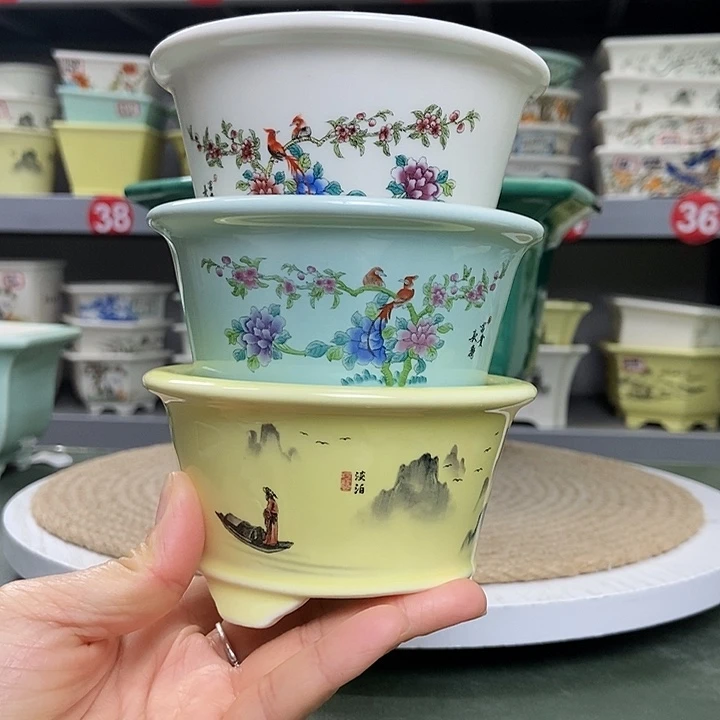 紫砂宜兴紫砂花盆