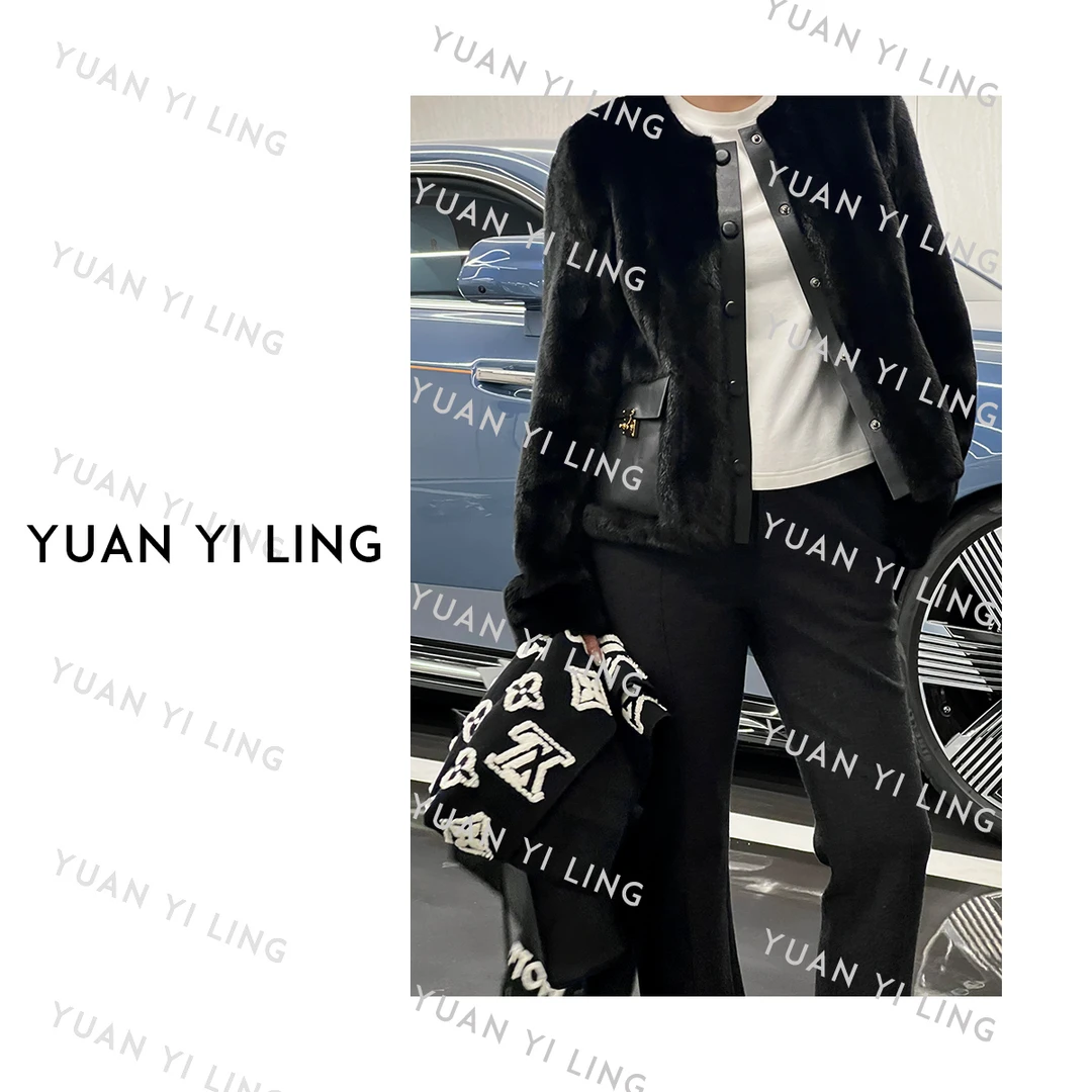 袁艺灵【万年】Savoir Rever典藏工艺展宝嘉美本黑进口水貂皮草外套