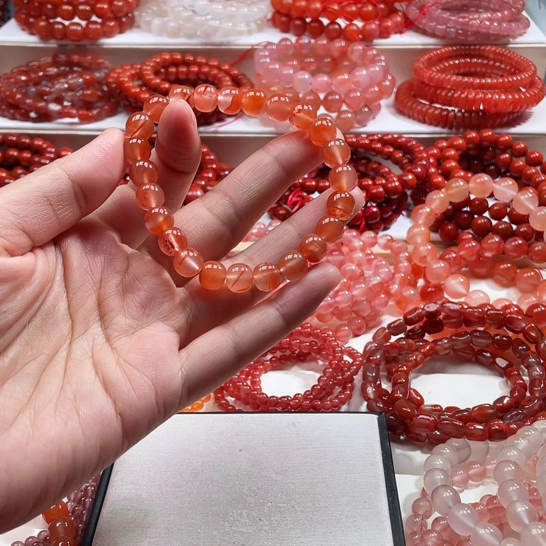南红玛瑙未镶嵌手链