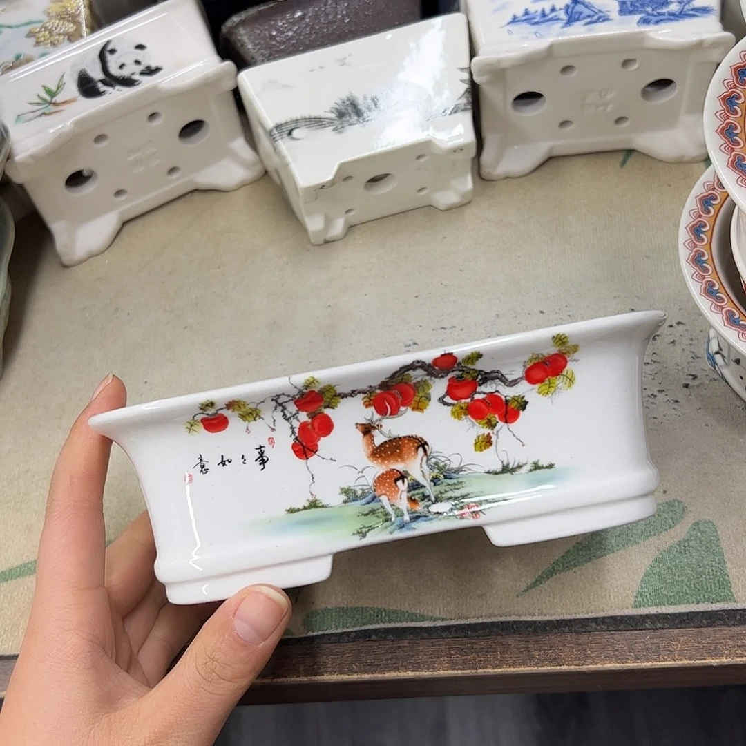 紫砂花盆109号瑕疵18/14/5.5cm