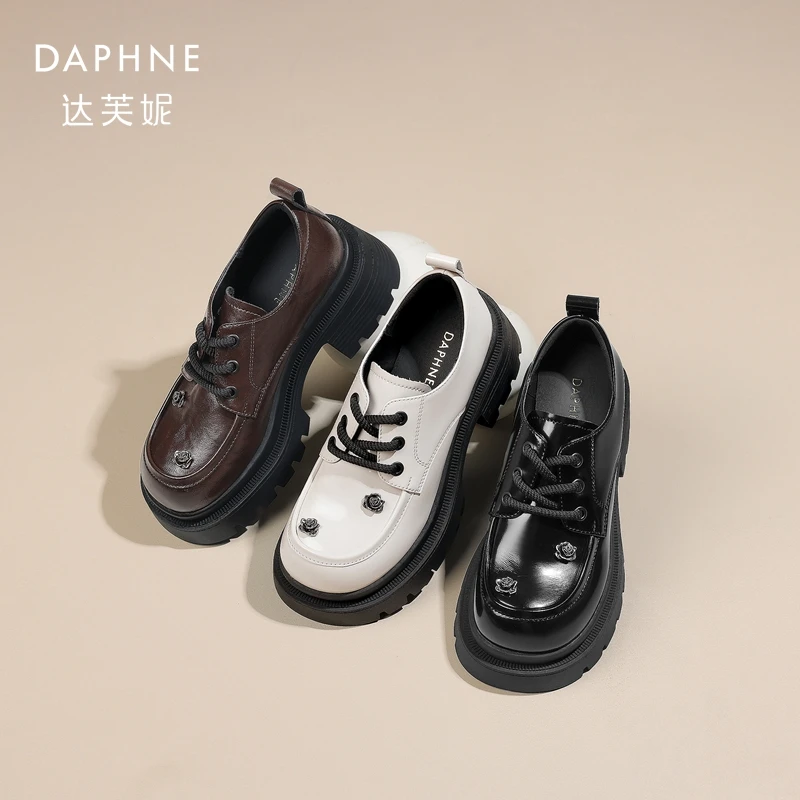 时尚系带深口单鞋女百搭乐福鞋2024年新款方头小皮鞋