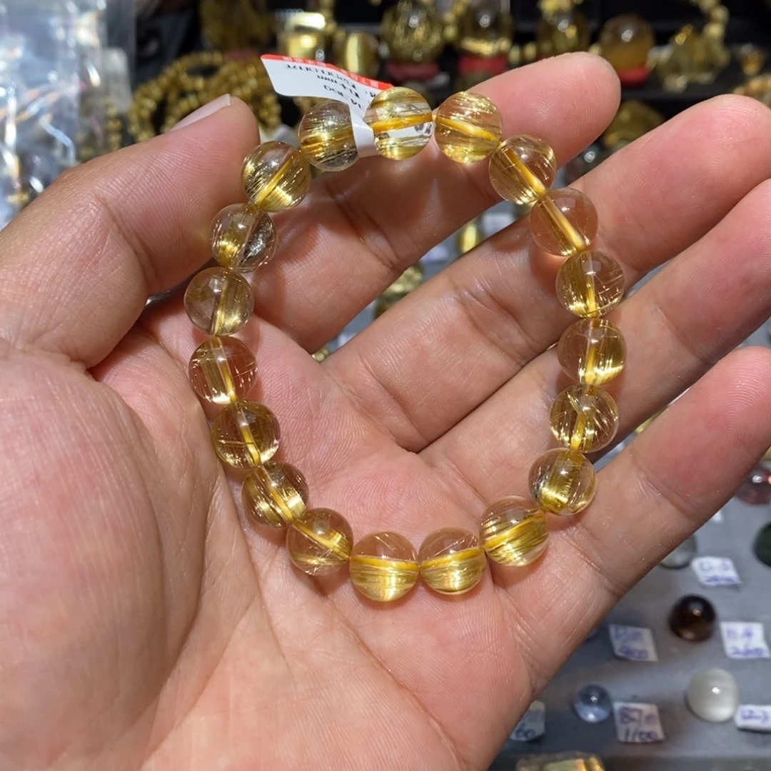 水晶未镶嵌手链钛晶板钛顺发猫眼10➕