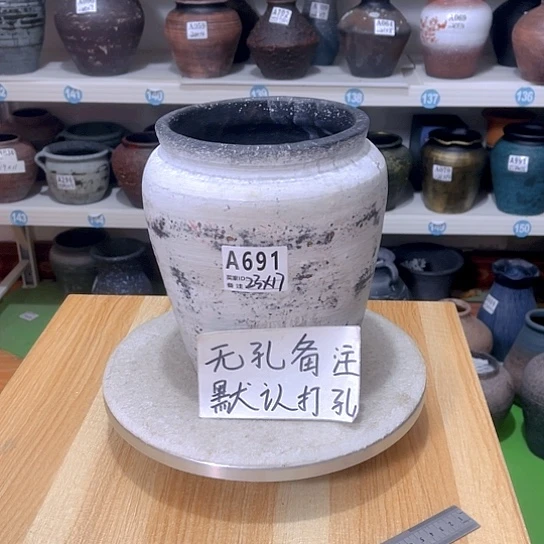 红陶手工制作工艺花盆