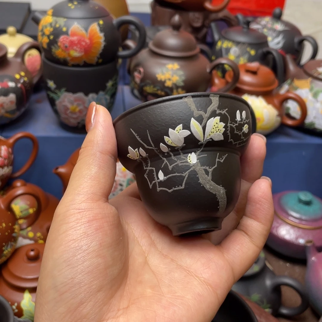 红泥茶杯紫砂主人杯100cc