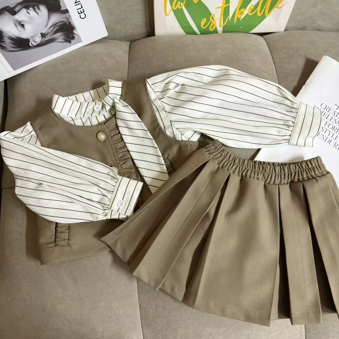 女童学院风套装春装2025新款女宝宝开春洋气儿童春春秋季衣服洋气