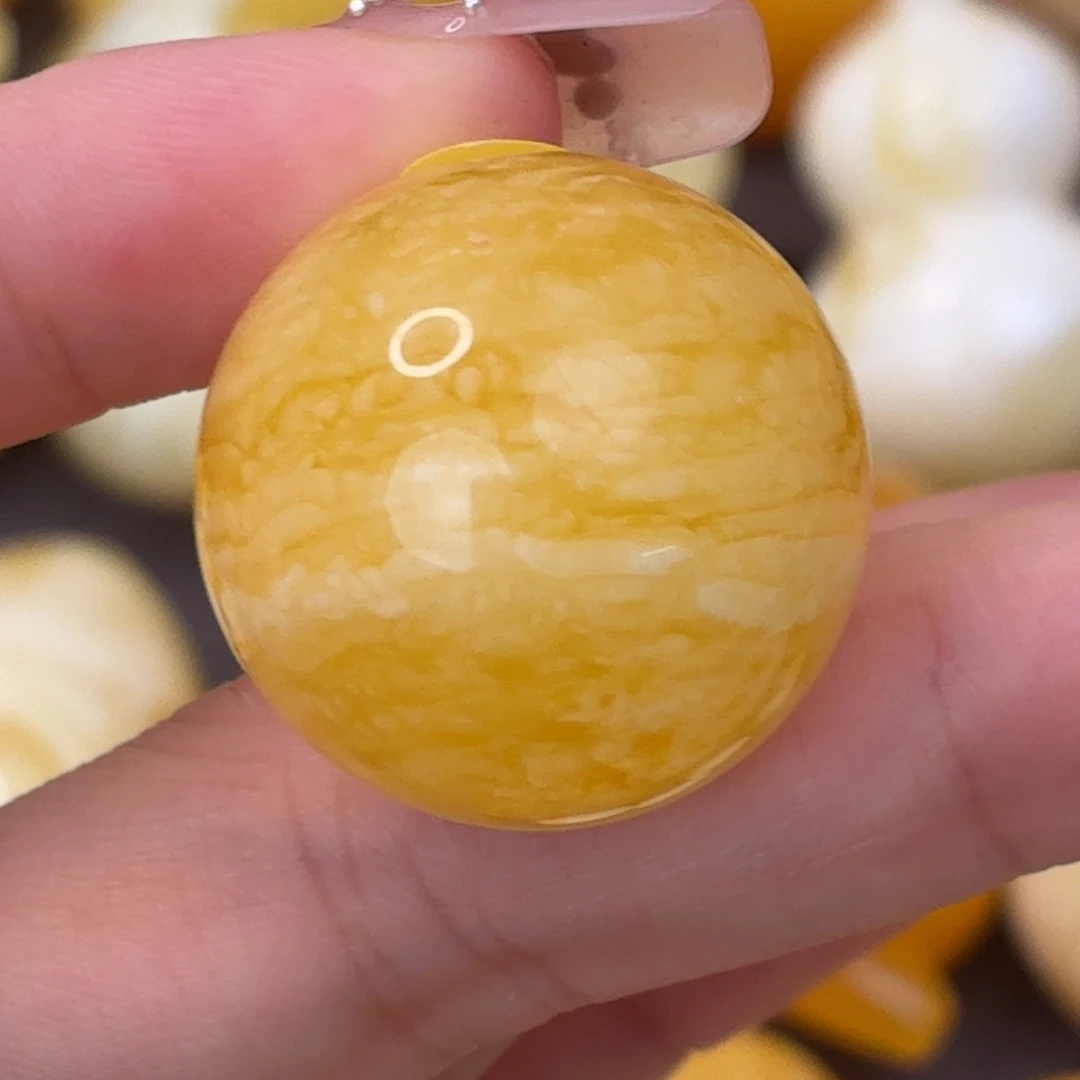 蜜蜡未镶嵌吊坠(不含链)虎皮千层单珠