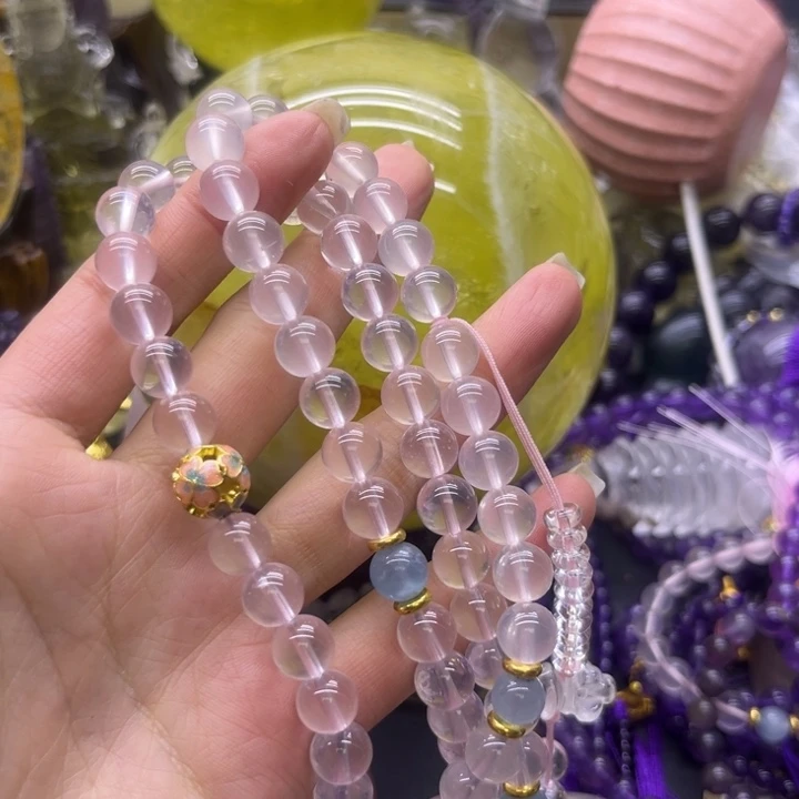 梦***罗未镶嵌珠宝半成品水晶