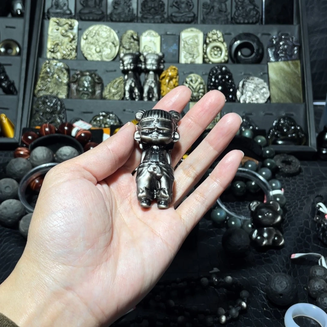 黑曜岩珠宝奇石未镶嵌莱****社