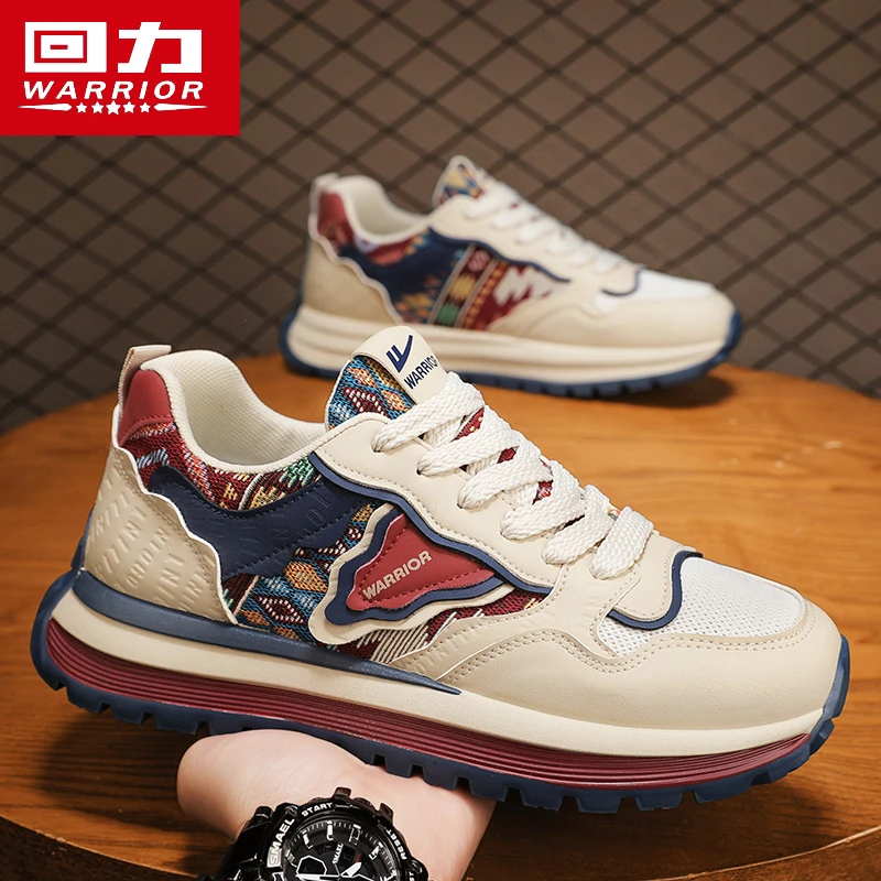 回力男鞋秋季2025新款休闲运动鞋男士厚底百搭刺绣阿甘跑步老爹鞋