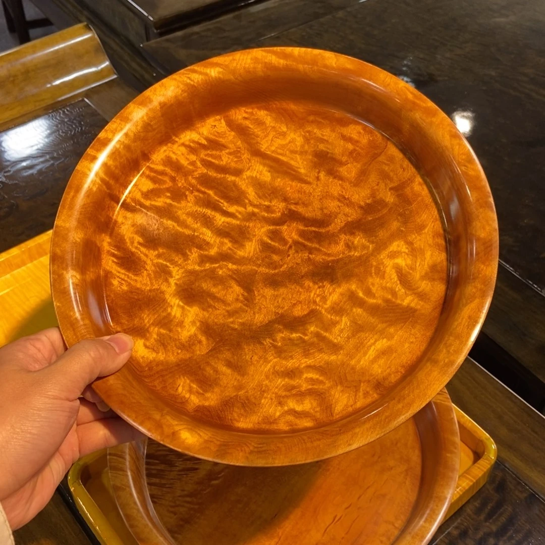 楠木一木挖水波聚宝盆