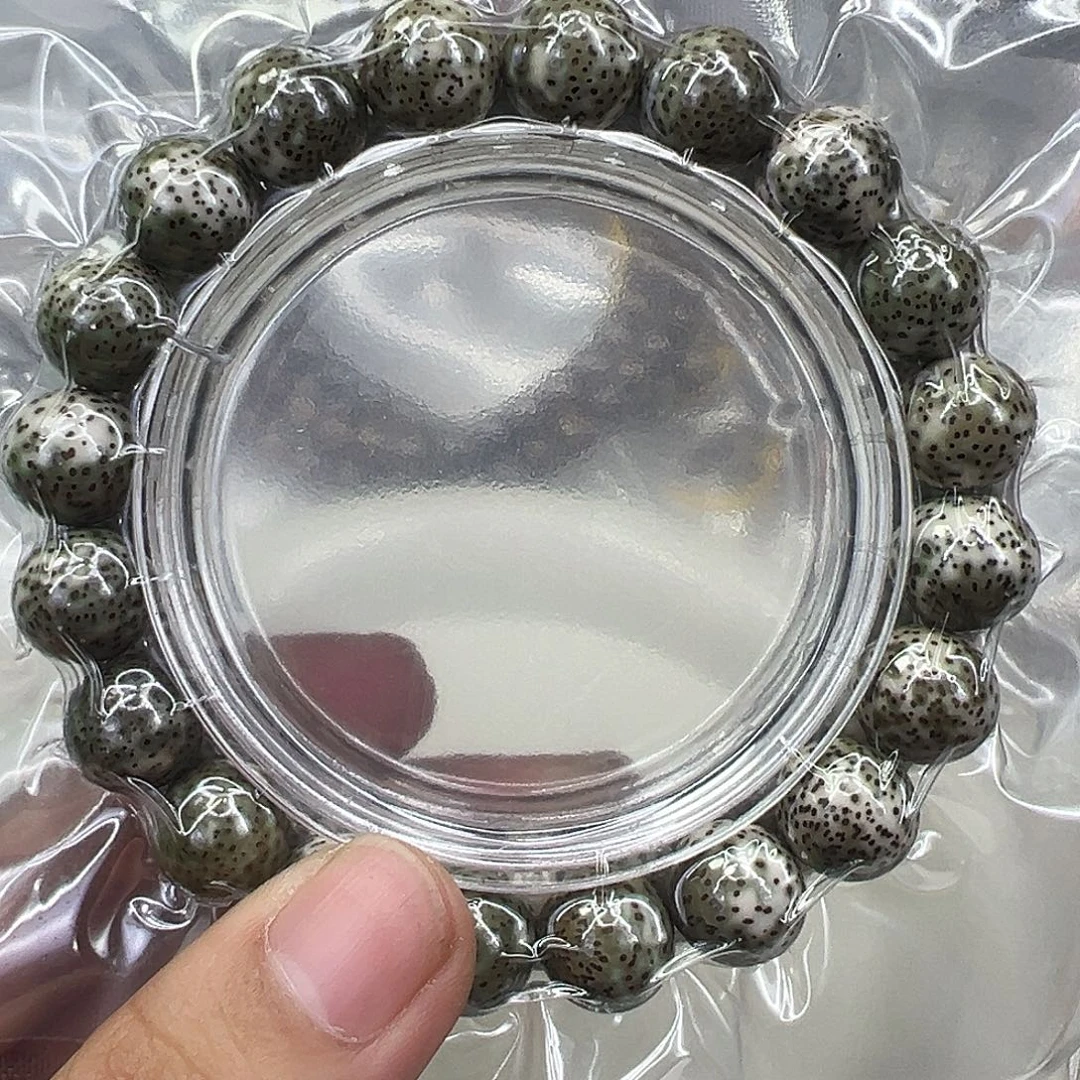 手串星月菩提85高端绿包白星月菩提单圈圆12左右