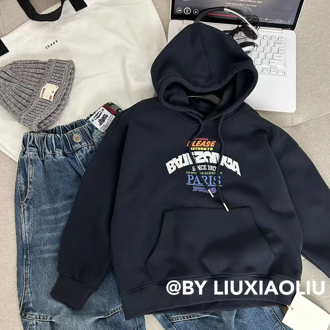 杭州六小六正版BY LIUXIAOLIU秋季儿童连帽卫衣17336