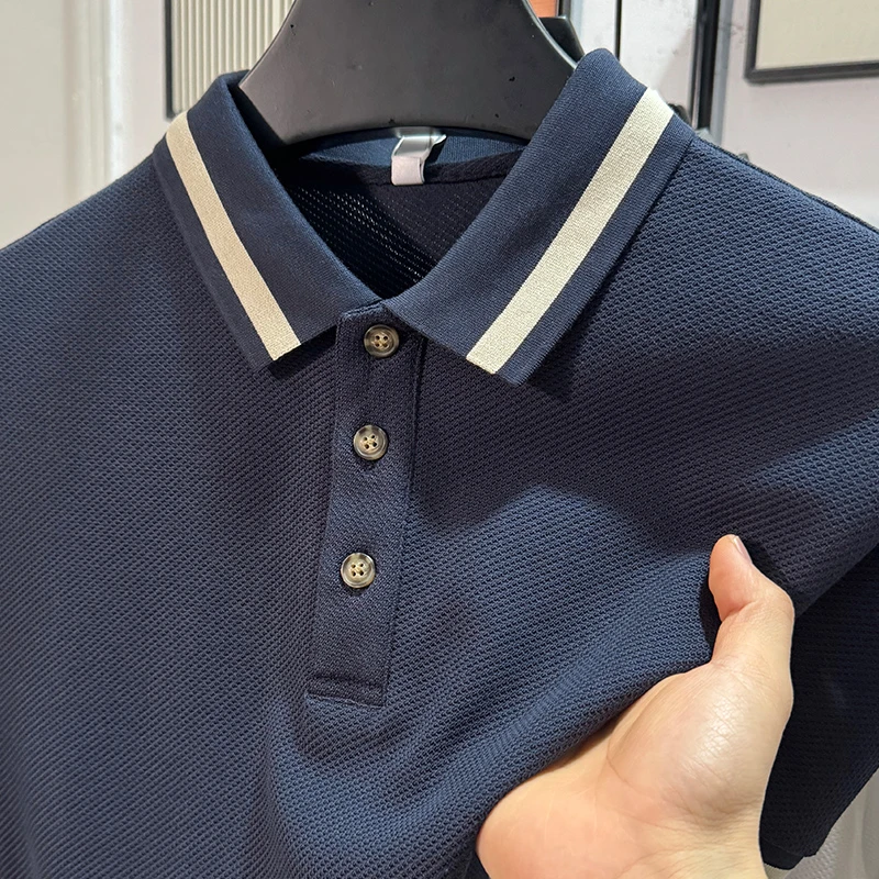 Zero Degree North重磅100%纯棉短袖polo衫男士夏季商务休闲T恤