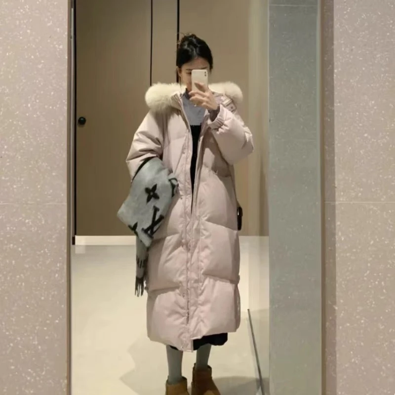 2024冬季新款甜美风中长款棉服女加厚韩版外套潮ins