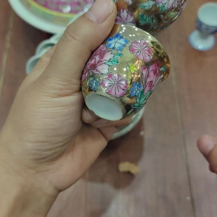 木景德镇金万花一对