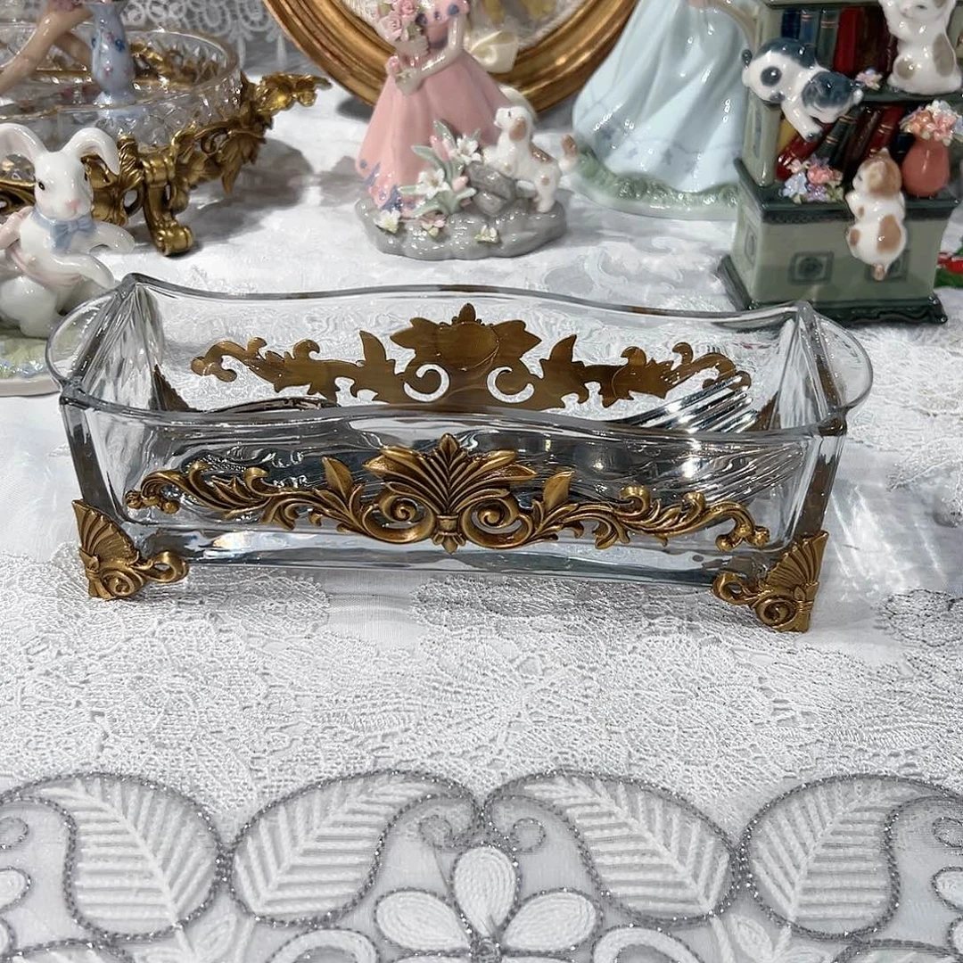 陶瓷F3535进口水晶配铜收纳盒