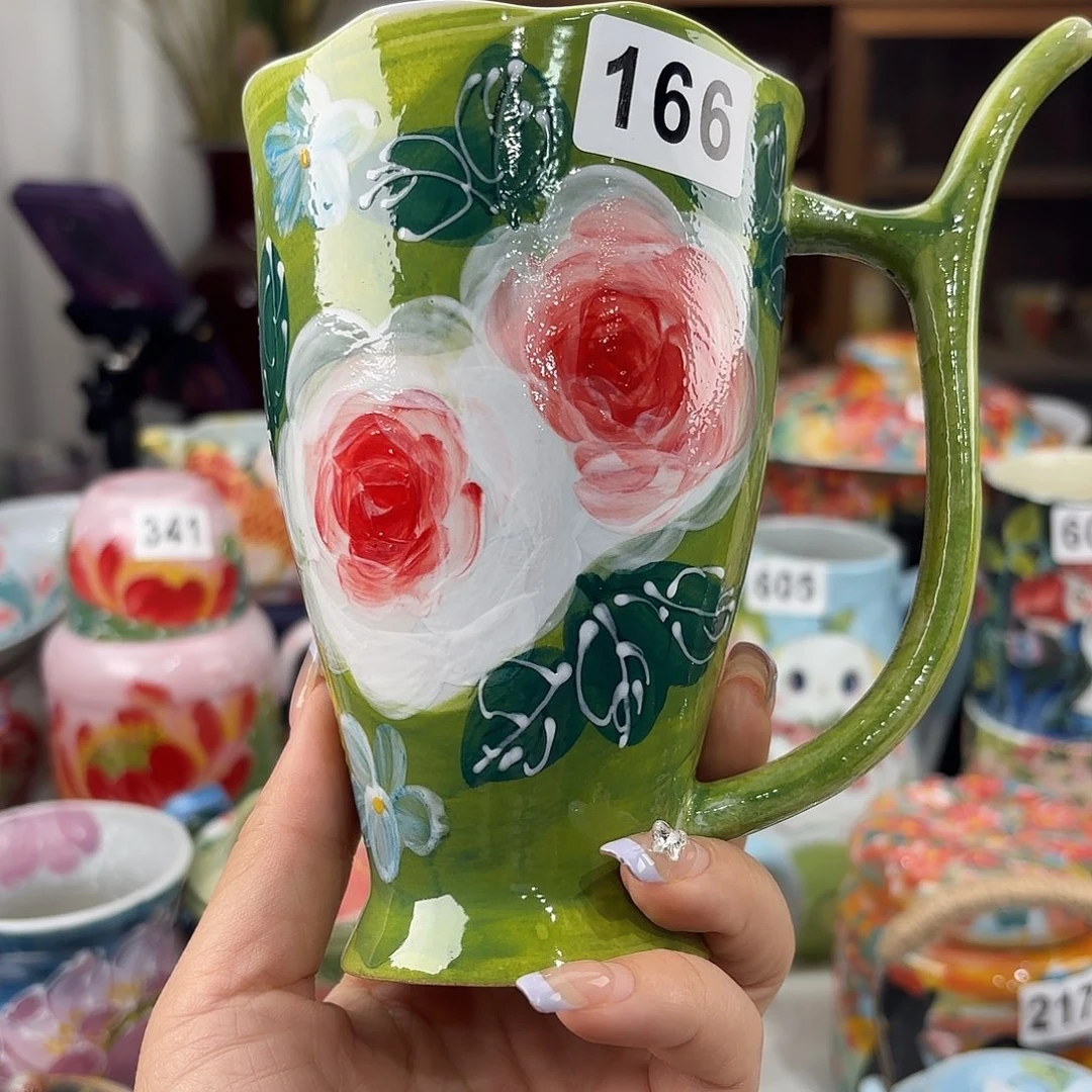 瓷片景德镇手绘高温釉下彩陶瓷茶具