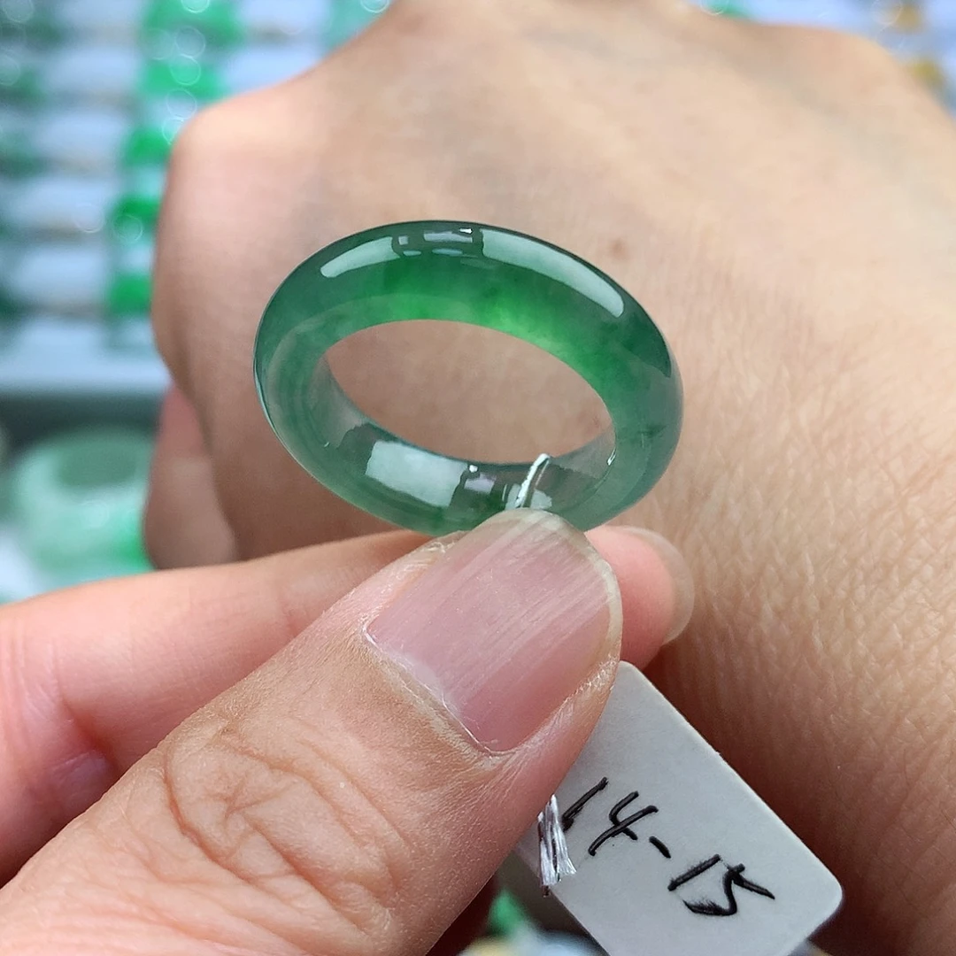 未镶嵌戒指翡翠14-15号