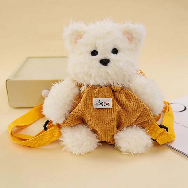 西高地泰迪狗毛绒背包治愈解压神器｜学生炸街穿搭ins风拍照道具