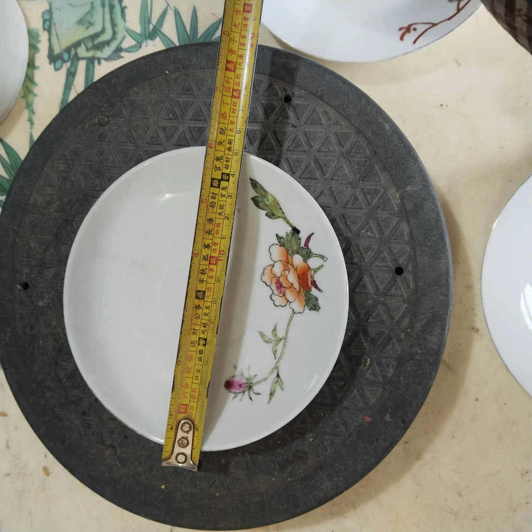 精品手绘老瓷茶盘可做壶承