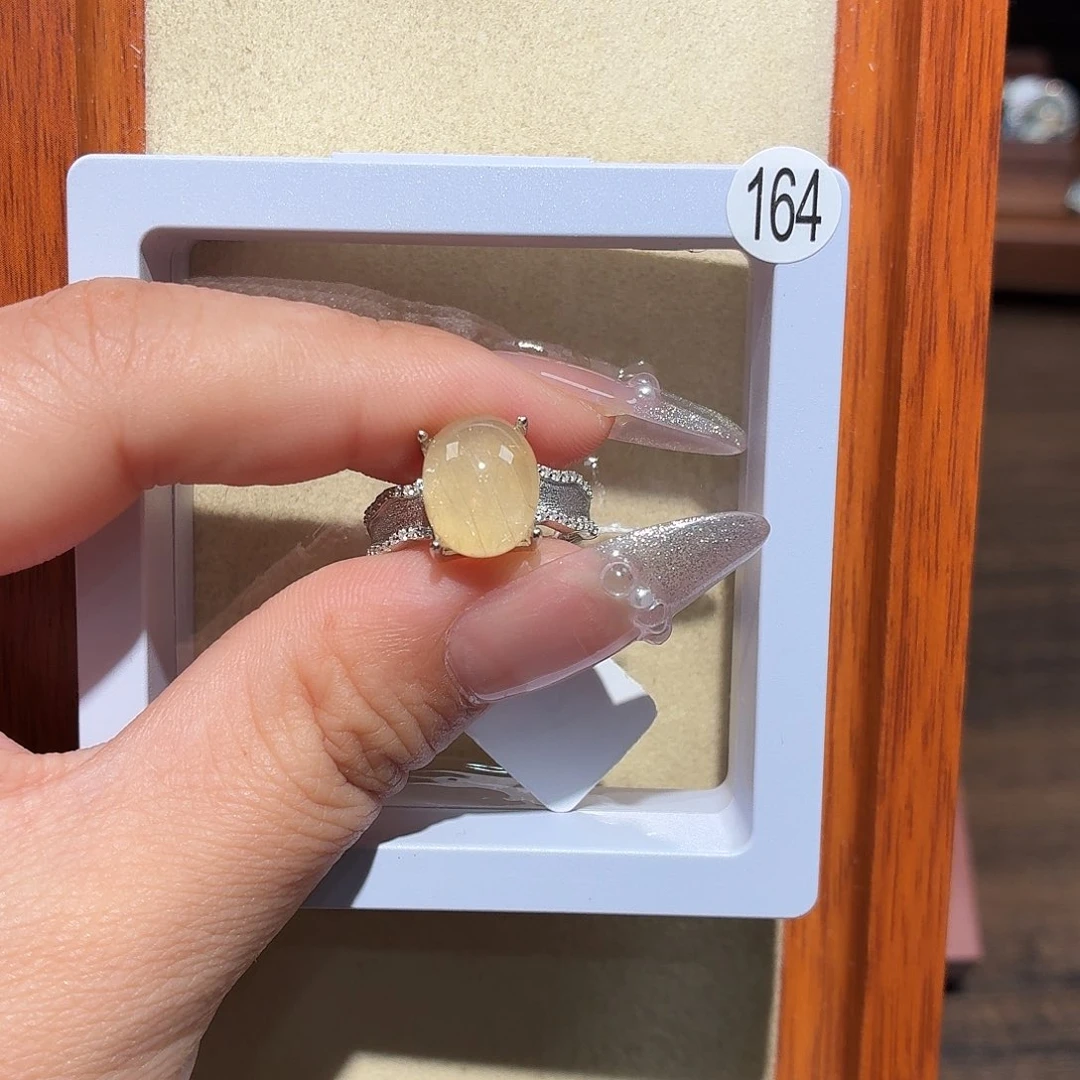 戒指银S925镶嵌水晶果****⁾