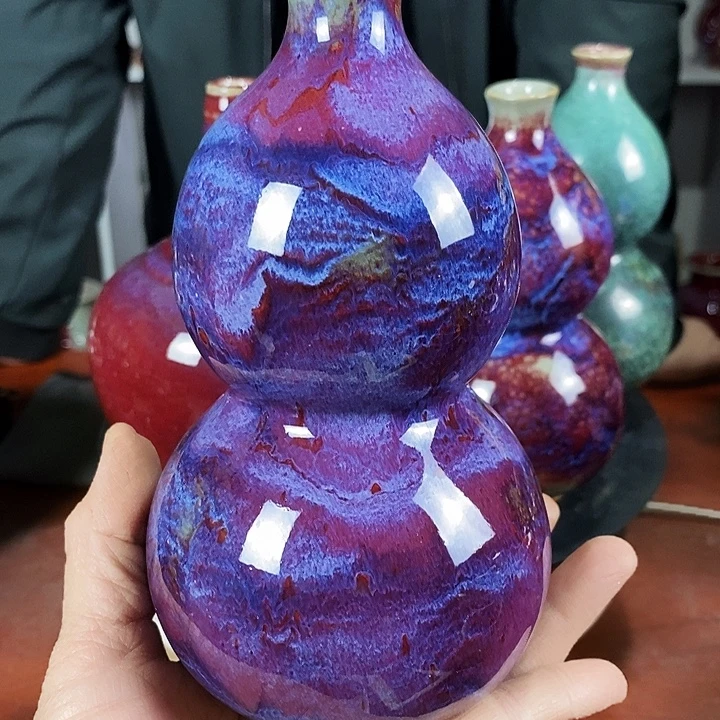 尚峰钧窑作品葫芦瓶