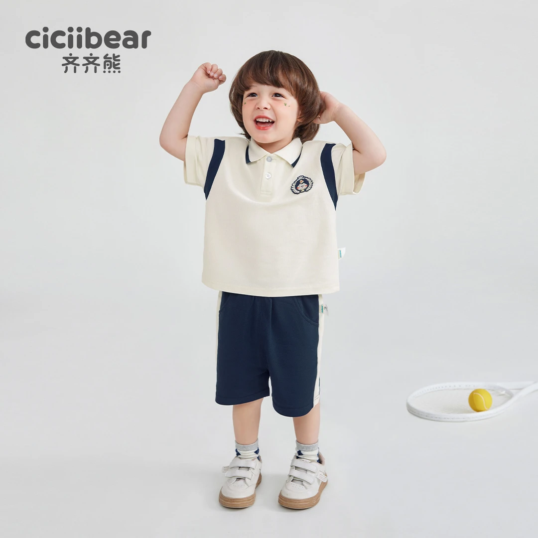 男女童学院风套装凉感百搭撞色运动服款 Q101825