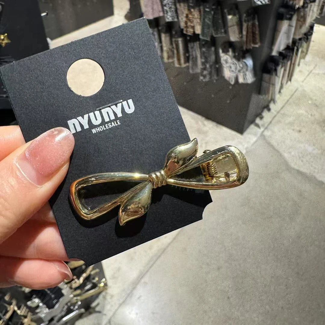 韩国nyunyu发饰蝴蝶结简约鸭嘴夹