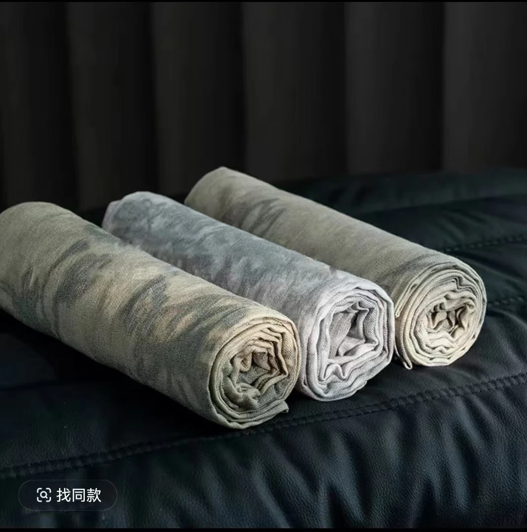 【送腰带】墨染亚 麻天蚕 丝新中式复古薄款凉皱显瘦直筒阔腿裤D