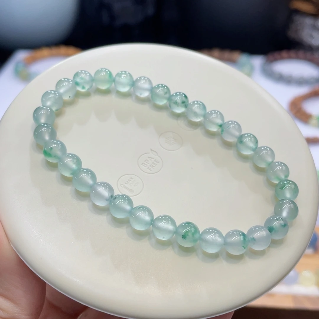 未镶嵌手链翡翠卡6高冰飘绿