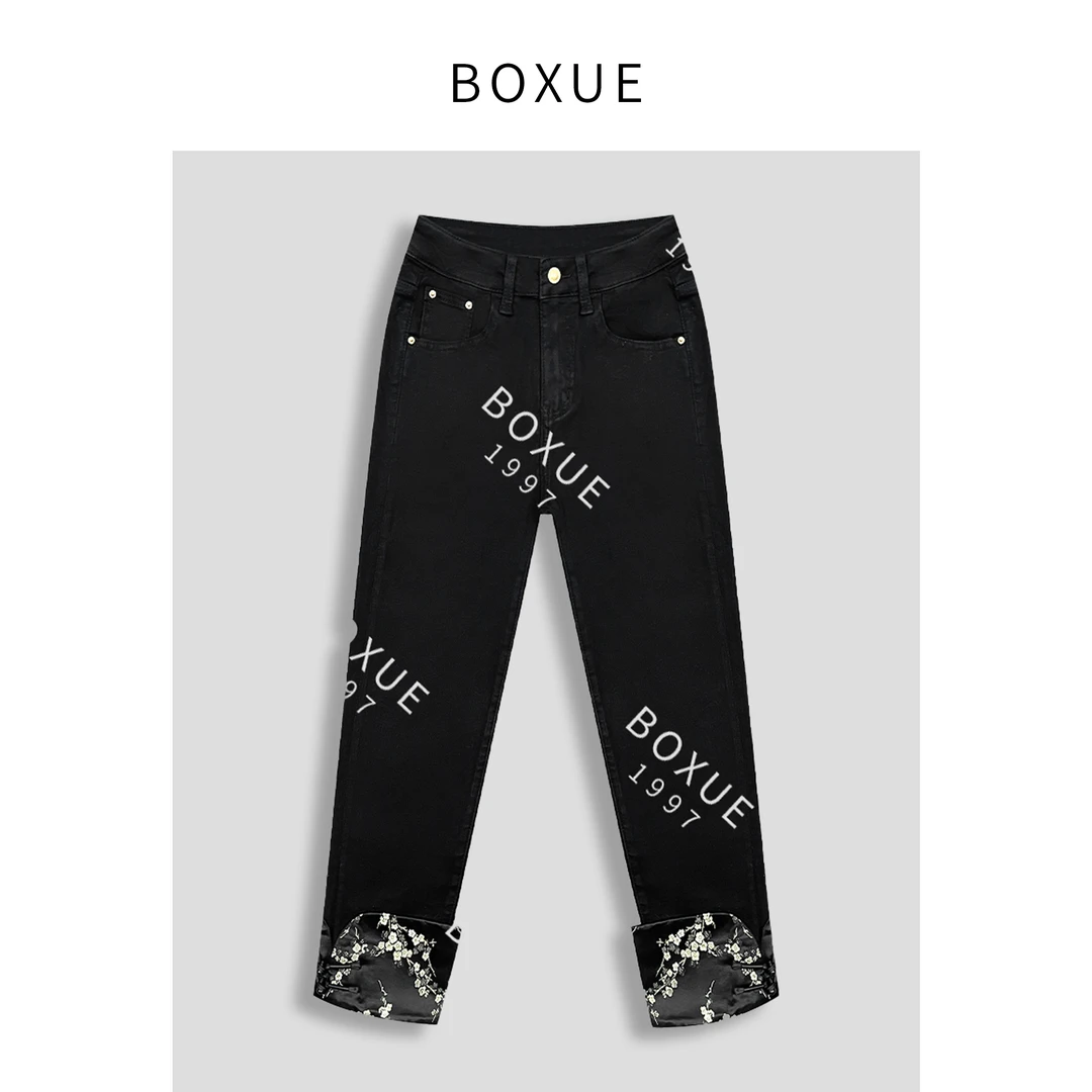 BOXUE 国风裤 2024新款时尚休闲 裤子 #25114K098