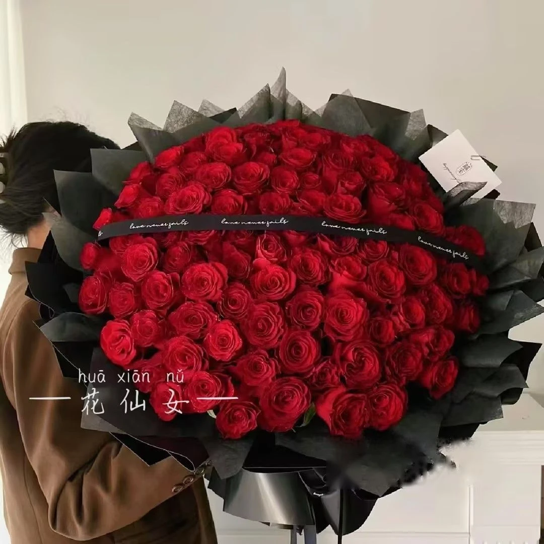 【纯真浪漫】99朵红玫瑰花束生日鲜花生日花束生日花束求婚订婚花店送花上门送女朋友手捧花同城