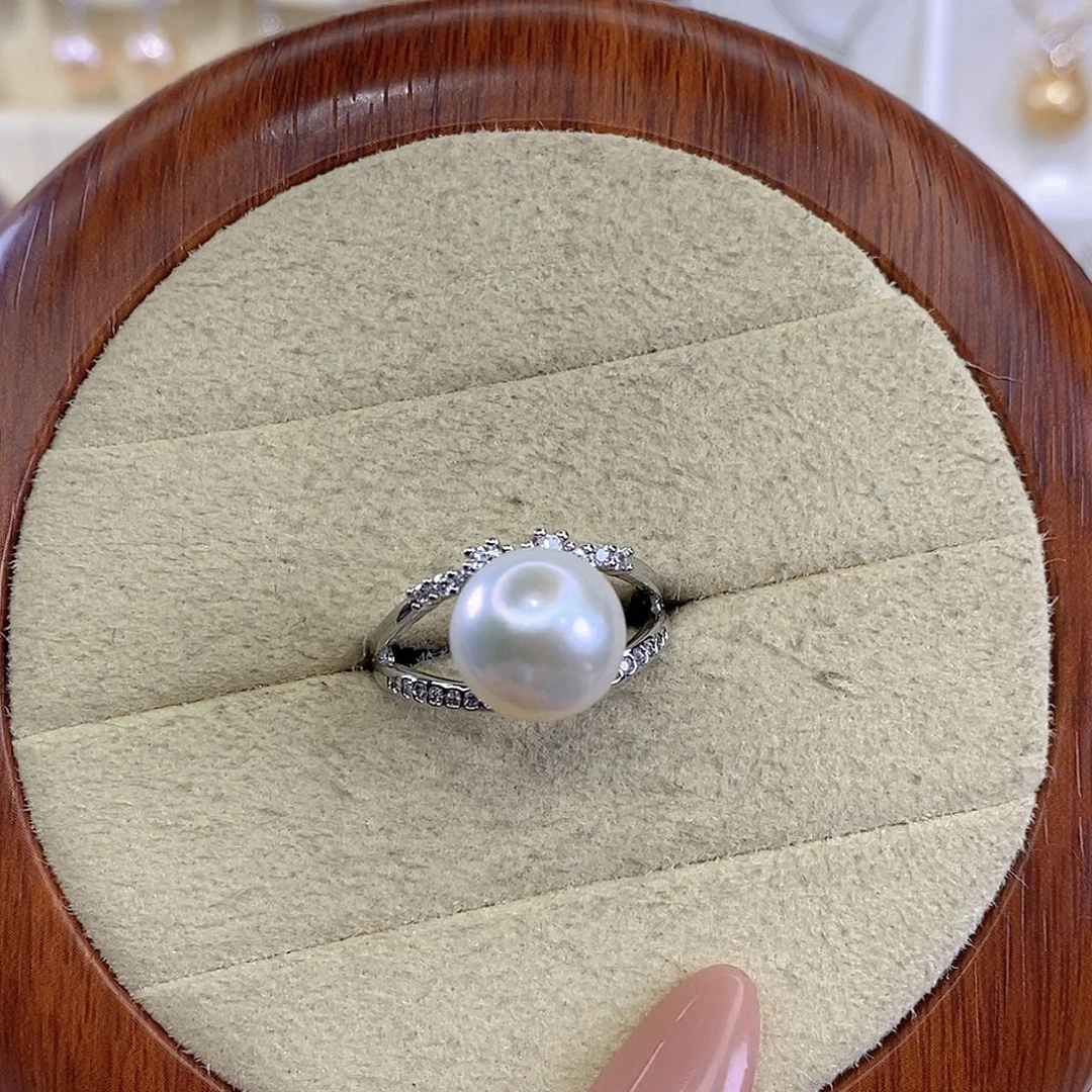 合金淡水珍珠戒指F