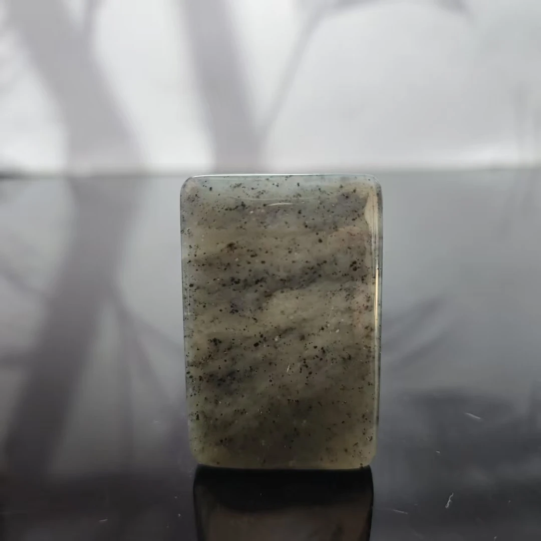 Z和田玉青花无事牌吊坠2229