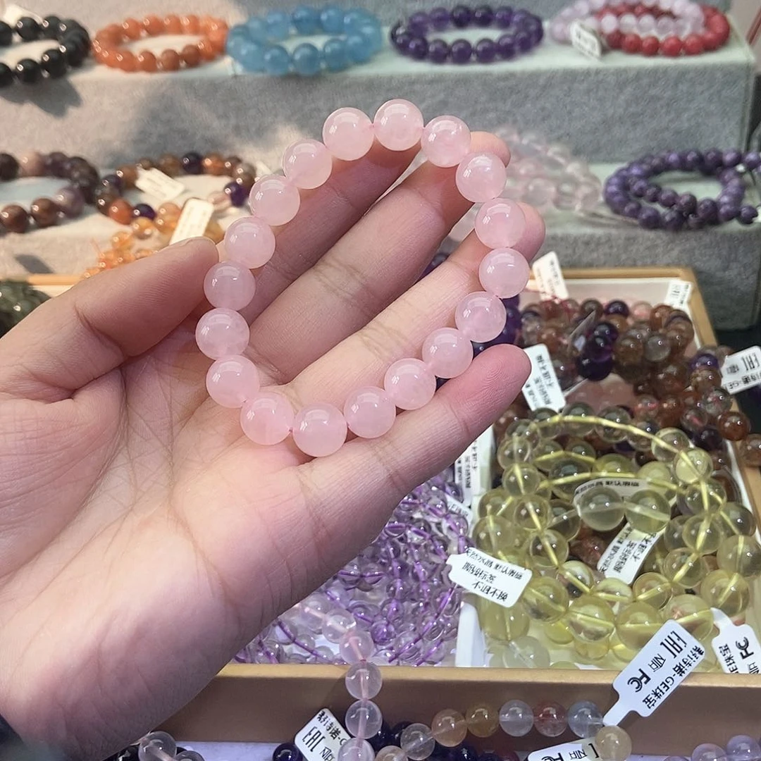 水晶手链未镶嵌满**r粉水晶10