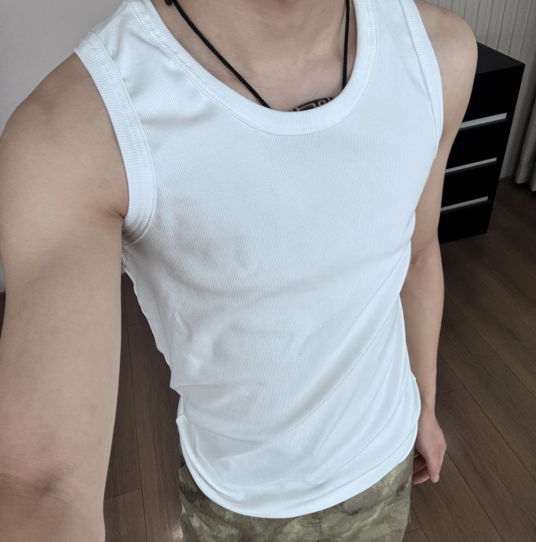 StyleSmiths美式轻薄背心运动健身纯色夏季男士训练弹力透气吸汗