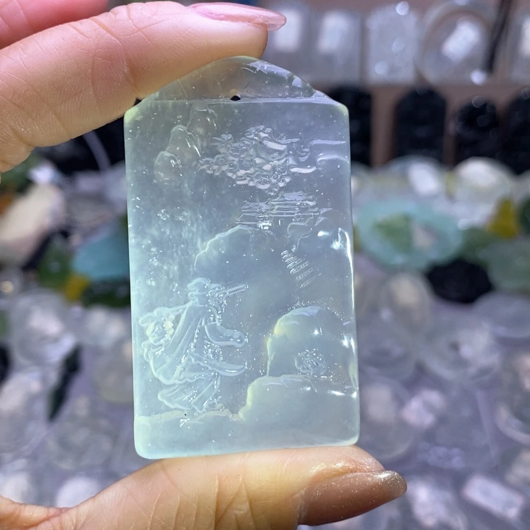 蛇纹石玉未镶嵌颈饰