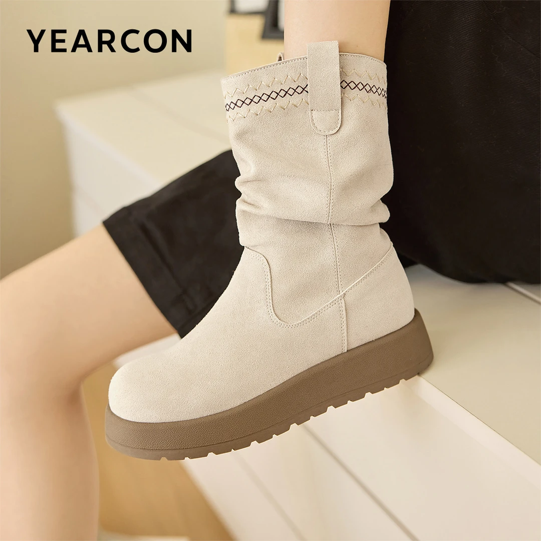 意尔康冬季时尚休闲保暖女靴5762DM26925W