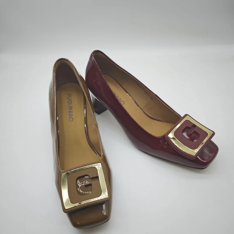 富贵鸟中跟女单鞋-H35V862A-9