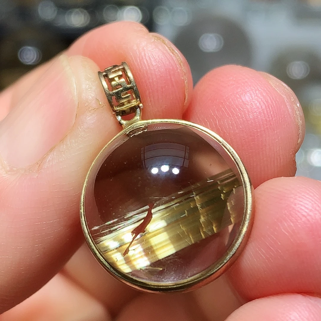 水晶珠宝半成品银S925镀金镶嵌定制款