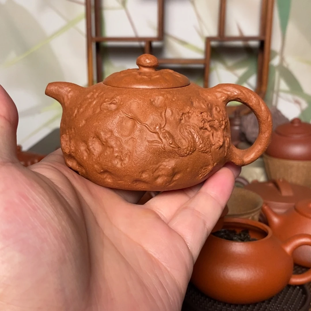 茶壶紫砂精工半手隐龙供春