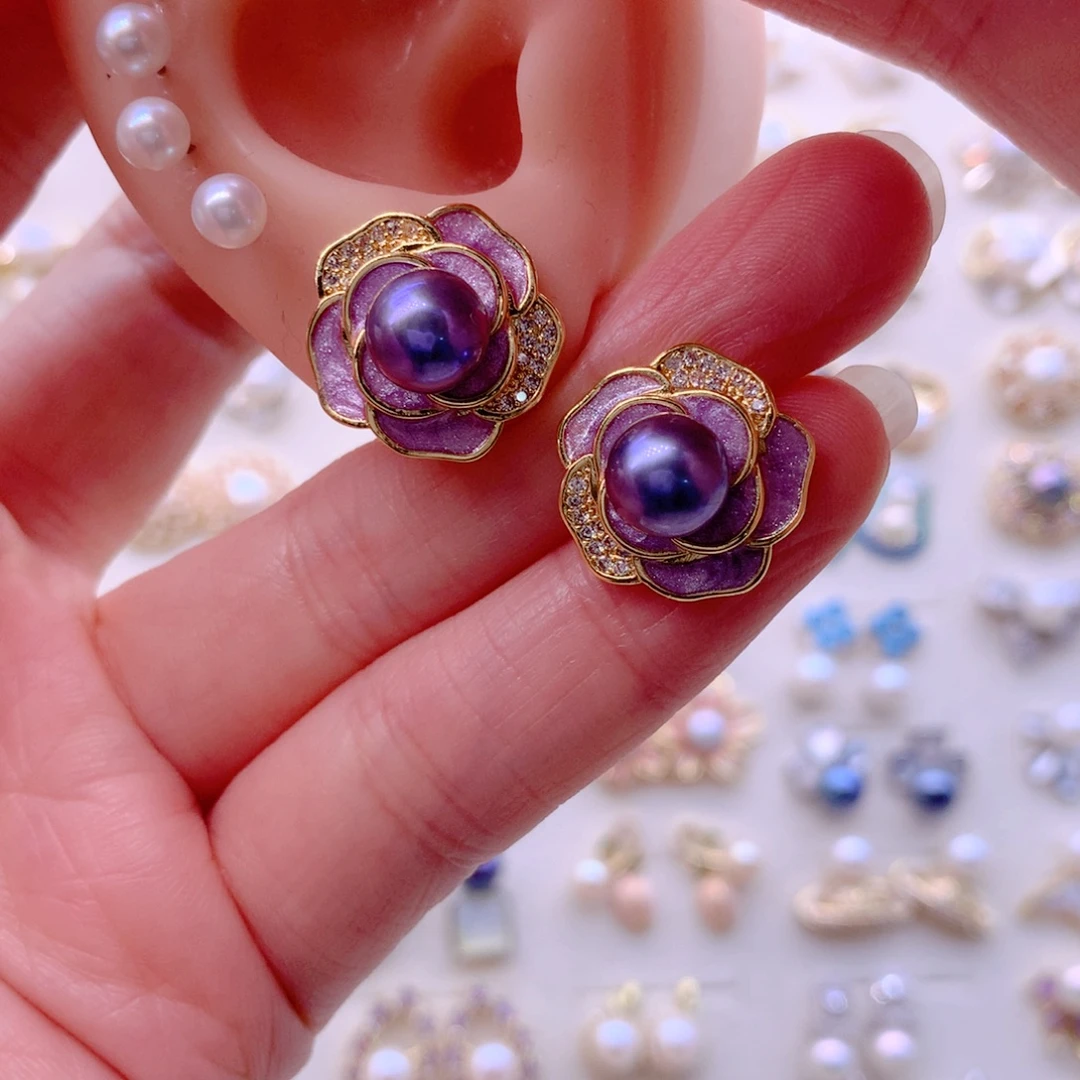 合金耳饰淡水珍珠