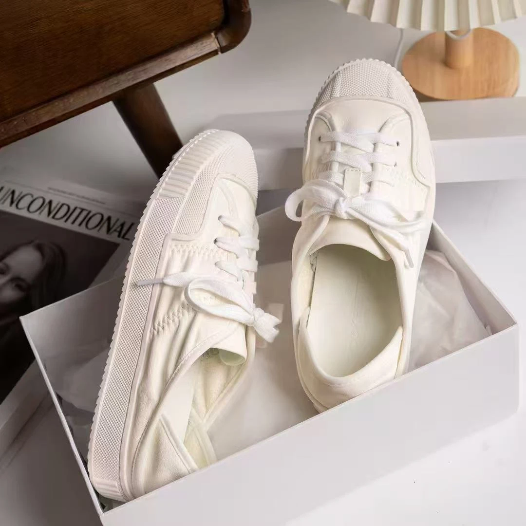 婕西新品小香风休闲小白鞋