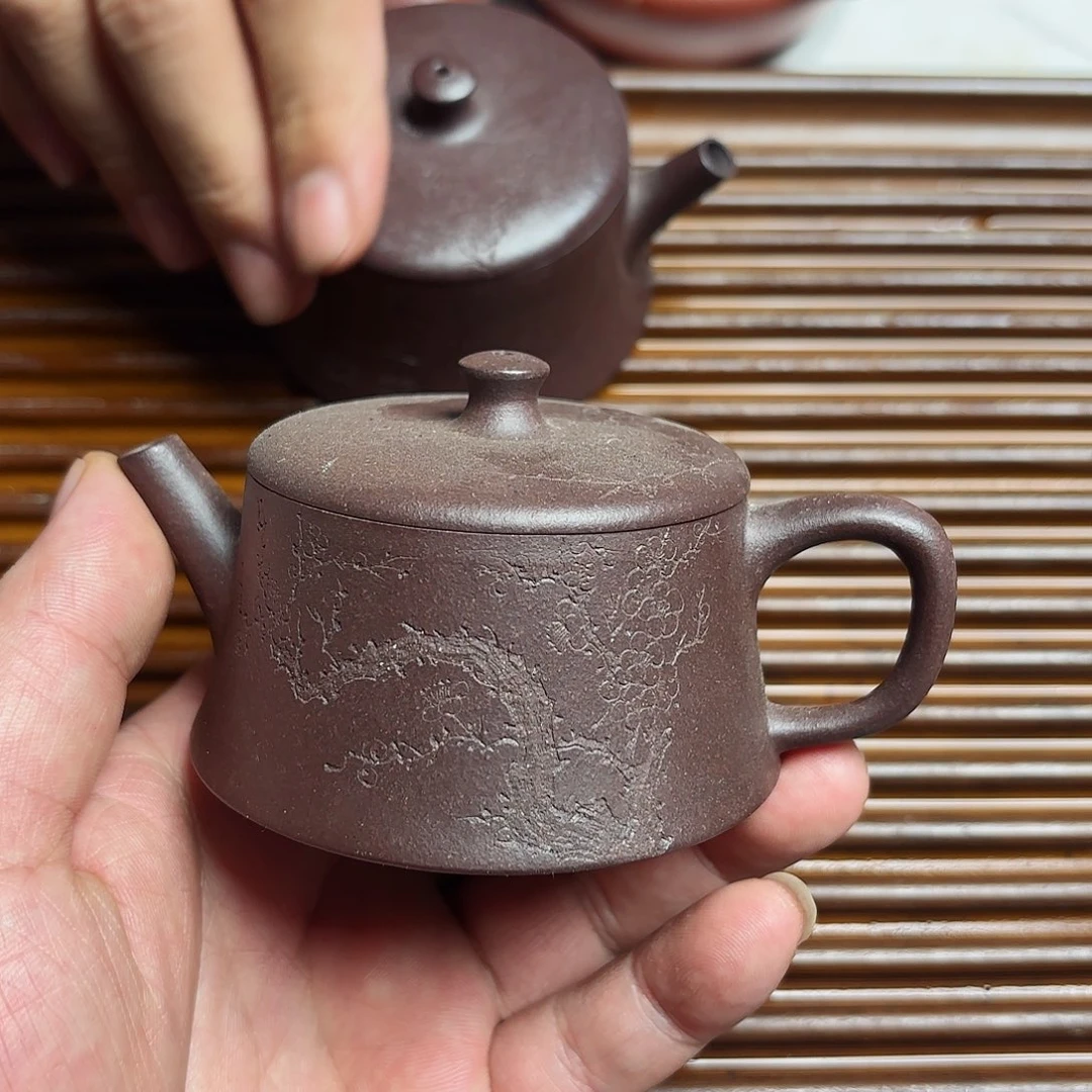 紫砂茶壶全手工云柱