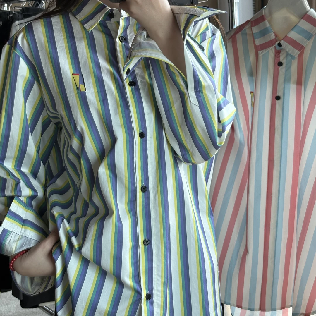 D31164南油爆款竖条纹衬衣