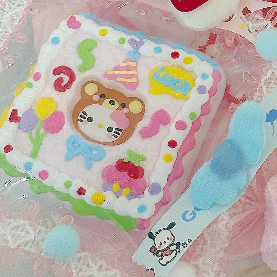 透明镂空熊头KT方蛋糕（预1-7天）