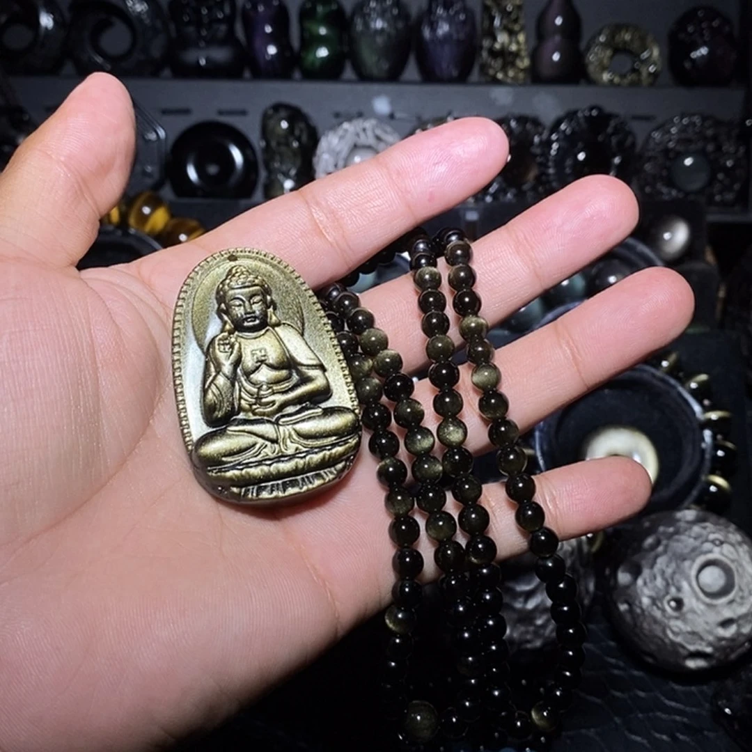 九***七黑曜岩未镶嵌手链