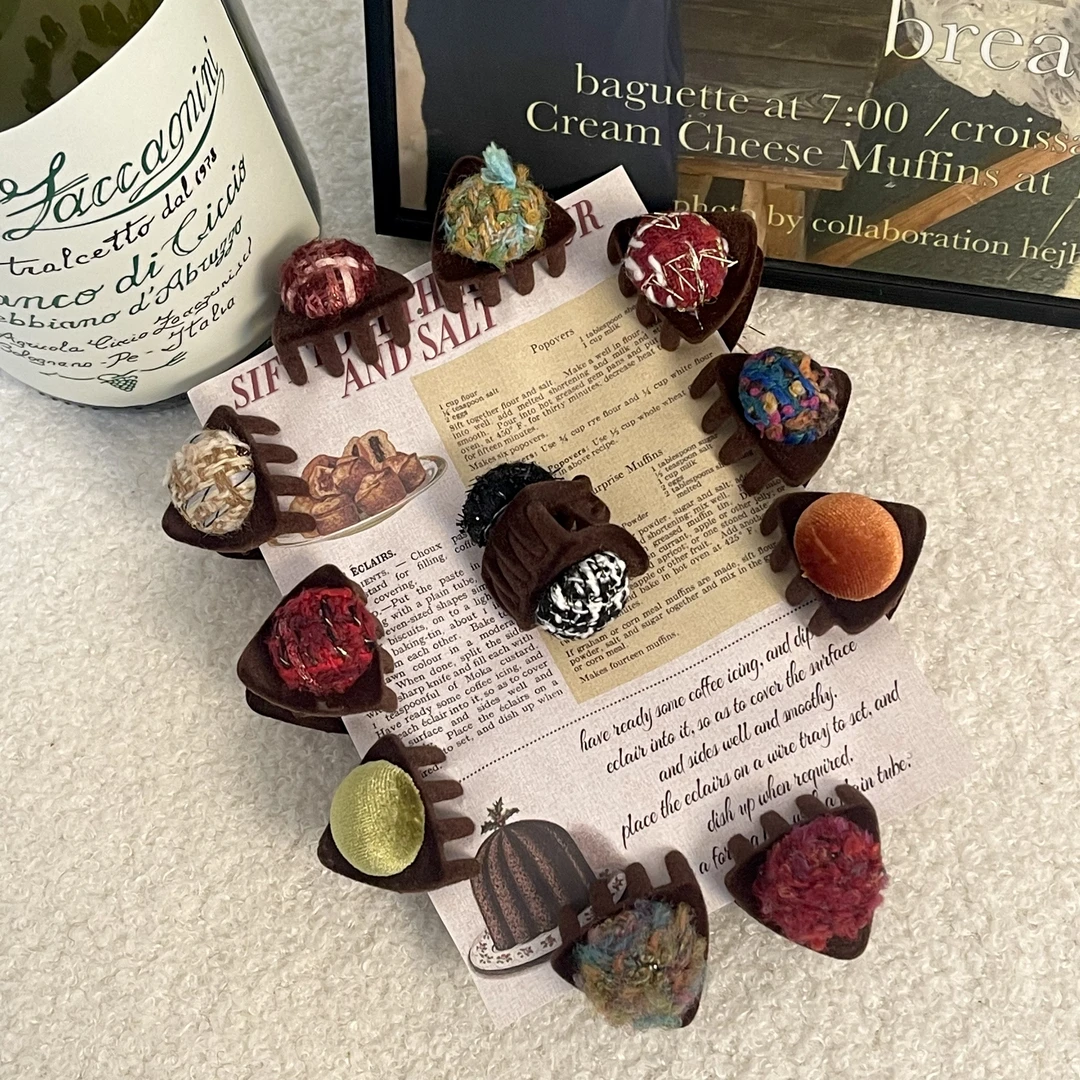 到手一对~猫耳朵刘海小抓夹布艺抓夹~